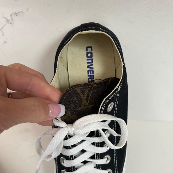 Custom Vuitton converse Black Louis Vuitton tongue added classic Louis Vuitton - Picture 4 of 8
